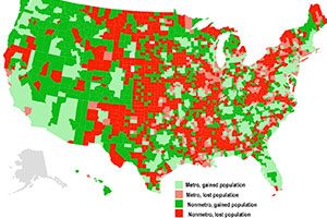 US map depicting population growth